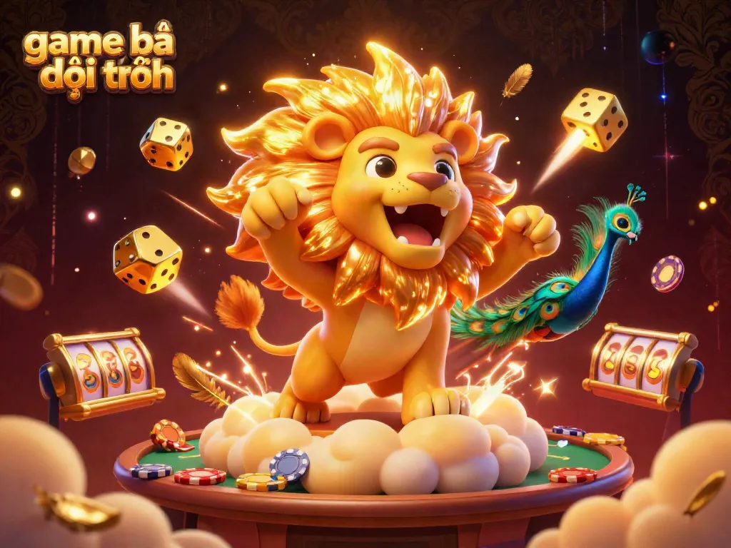 Engage in game bài đổi thưởng with vibrant characters and dynamic casino elements in a lively scene.