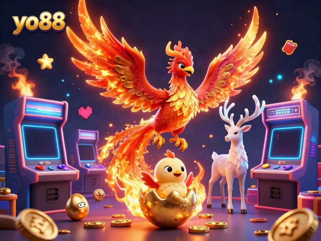 Experience thrilling gaming with yo88's colorful arcade and mythical characters.