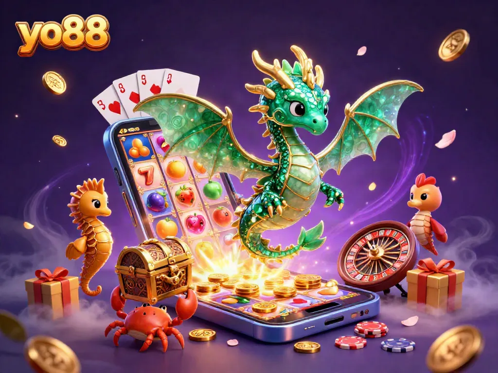 Spin to win with yo88 in an enchanting 3D casino world filled with treasure and gaming excitement.