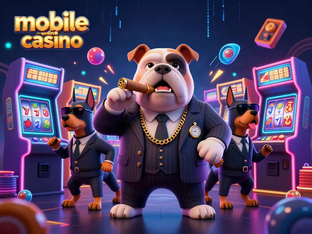 Experience the excitement of a mobile online casino with vibrant 3D characters and dynamic game elements.
