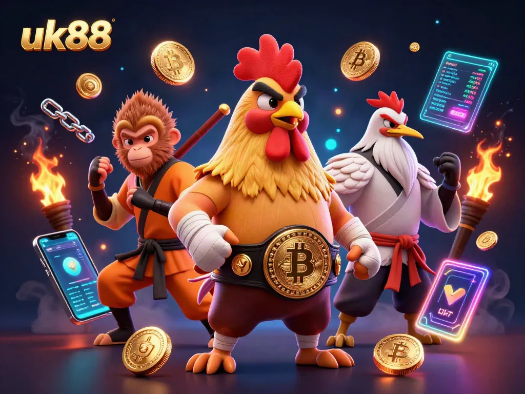 Experience vibrant casino action at uk88 with dynamic characters and crypto gaming elements in 3D.