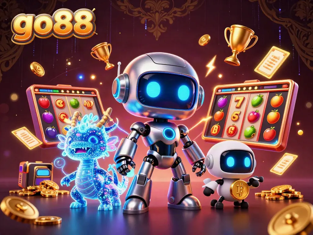 Experience exciting gameplay at go88 with vibrant 3D slot elements and characters in action.