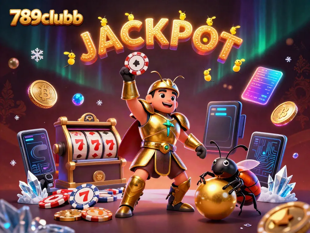 Engage with 789clubb's vibrant gaming scene featuring beetles in playful casino action.