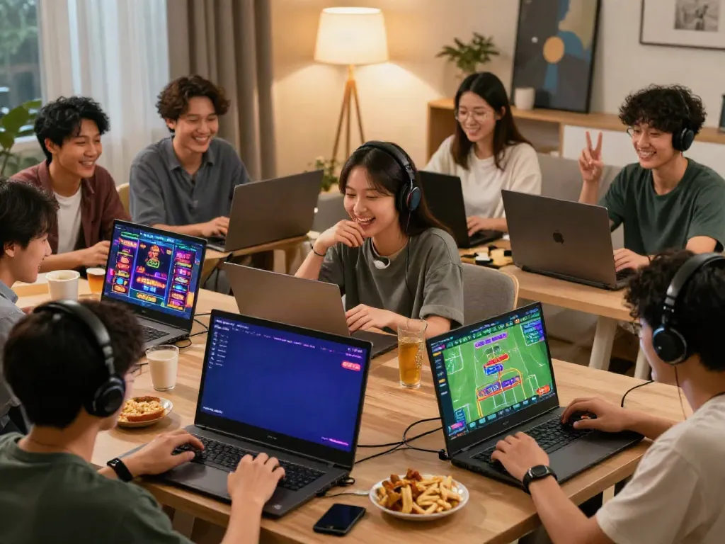 Players enjoying diverse games at Sunwin's online gaming platform, embodying excitement and community.