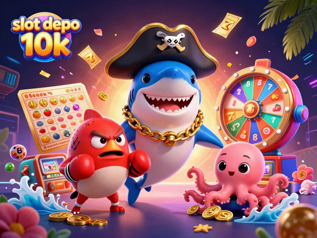 Experience the thrill of gameplay with the slot depo 10k image showcasing vivid characters and elements.
