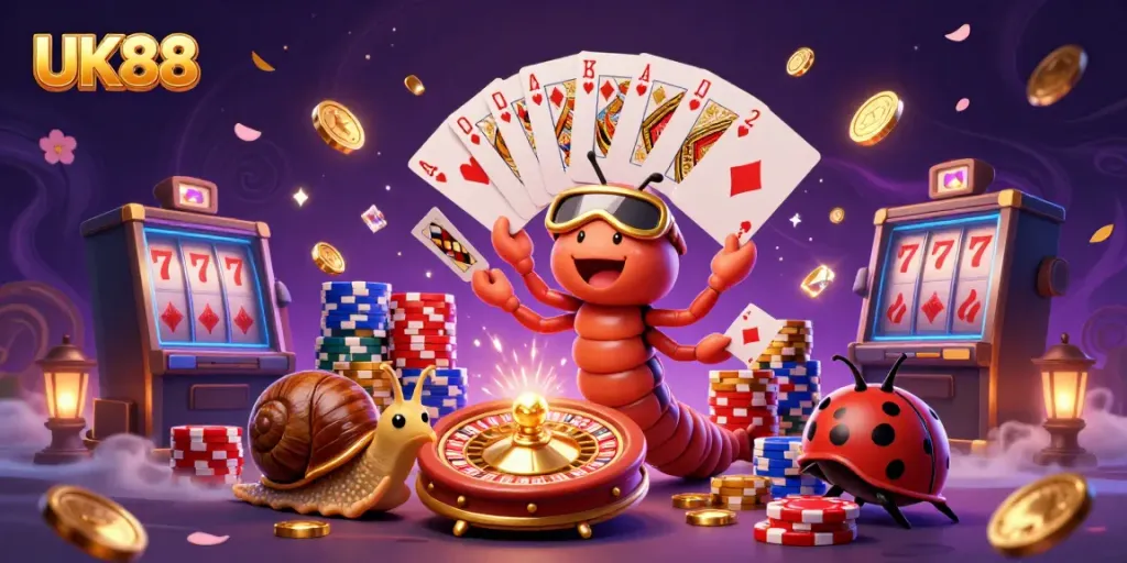 Experience the excitement of UK88 casino with vibrant characters and dynamic gaming elements.