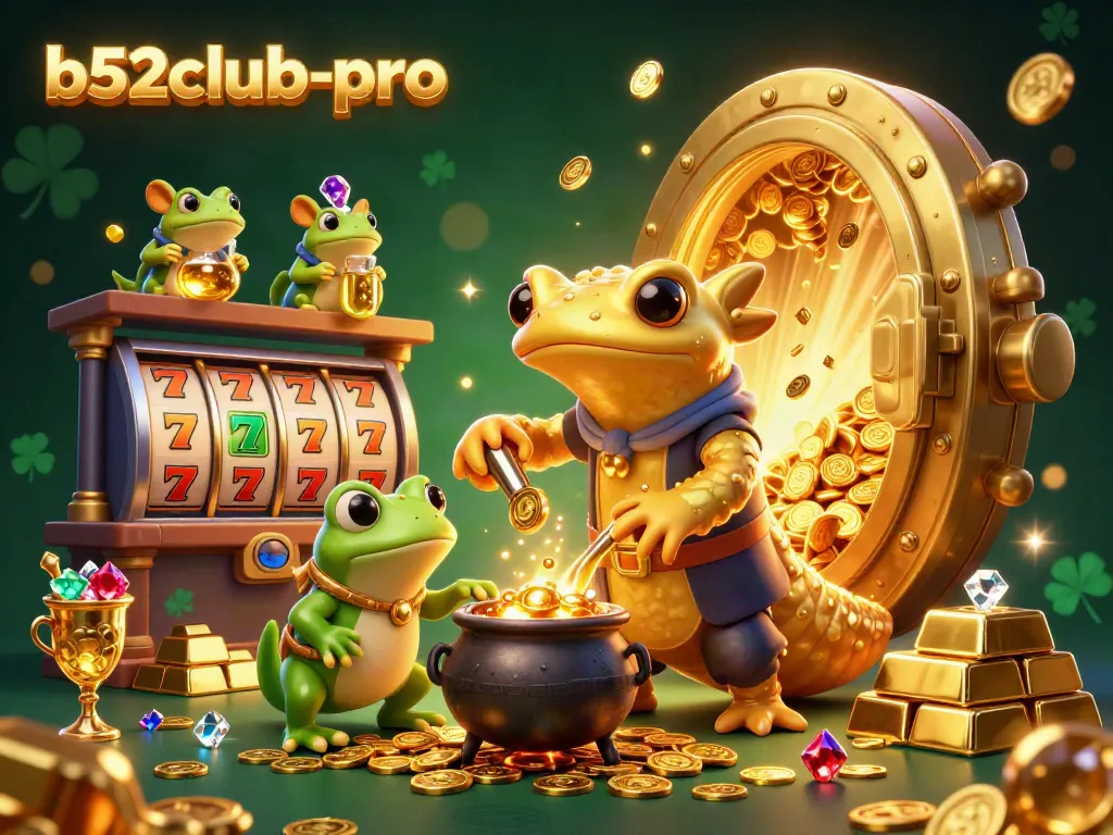 Engage with b52club-pro’s enchanting golden casino scene, filled with luck and treasure.