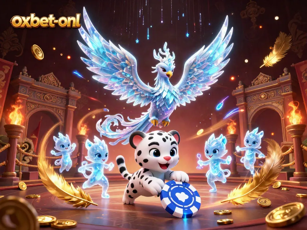 Experience thrilling gameplay at oxbet-onl with an ice phoenix and vibrant casino elements.
