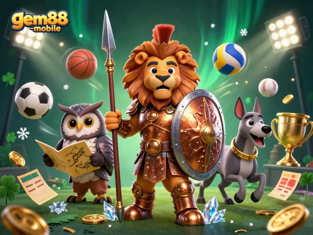 Engage in thrilling games with gem88-mobile, where a Spartan lion leads with strategic finesse.