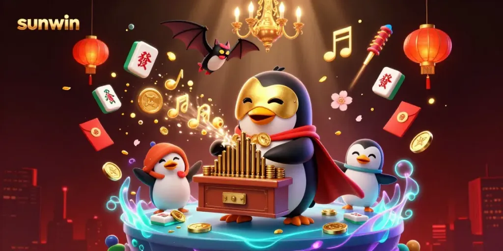 Experience thrilling gameplay in sunwin with a vibrant 3D casino scene featuring classic gaming elements.