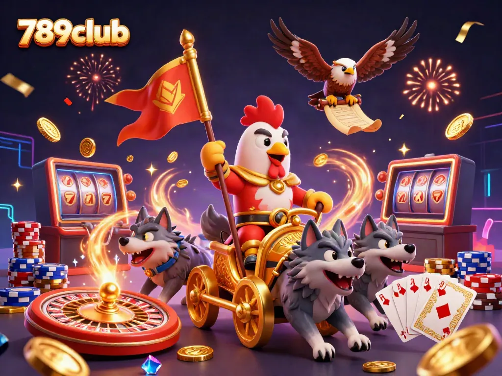 Experience thrilling 789club adventures with colorful coins and dynamic game elements in an engaging scene.